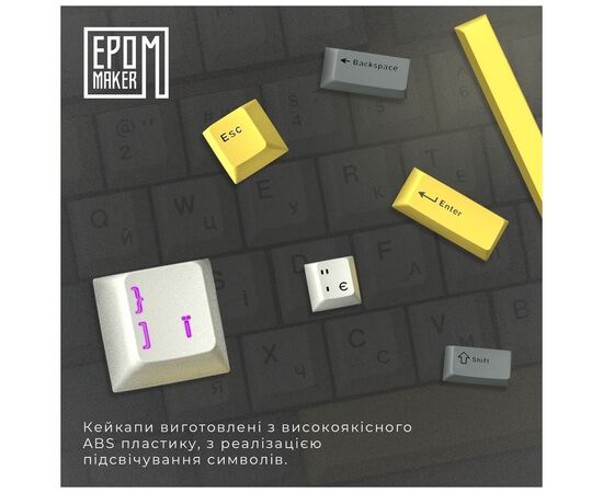 Клавиатура Epomaker Shadow-X 70 Wisteria Linear Switch Hot-Swap LCD Screen RGB Wireless/Bluetooth/USB UA White (SHX-W-WL), изображение 9 Клавиатура Epomaker Shadow-X 70 Wisteria Linear Switch Hot-Swap LCD Screen RGB Wireless/Bluetooth/USB UA White (SHX-W-WL), изображение 9
