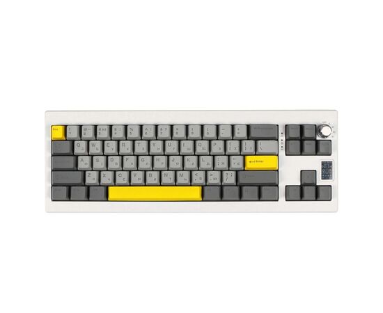 Клавіатура Epomaker Shadow-X 70 Wisteria Linear Switch Hot-Swap LCD Screen RGB Wireless/Bluetooth/USB UA White (SHX-W-WL)