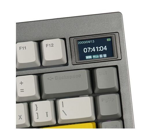 Клавіатура Epomaker TH80 Pro V2 75 Sea Salt Silent Switch Hot-Swap LCD Screen RGB Wireless/Bluetooth/USB UA Black (TH80-PROV2-B-SS), зображення 3 Клавіатура Epomaker TH80 Pro V2 75 Sea Salt Silent Switch Hot-Swap LCD Screen RGB Wireless/Bluetooth/USB UA Black (TH80-PROV2-B-SS), зображення 3