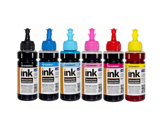 Чернила ColorWay Epson L800 (6х100) BK/С/M/LС/LM/Y (CW-EU800SET01)