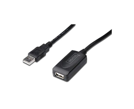 Дата кабель USB 2.0 AM/AF 25.0m active Digitus (DA-73103)