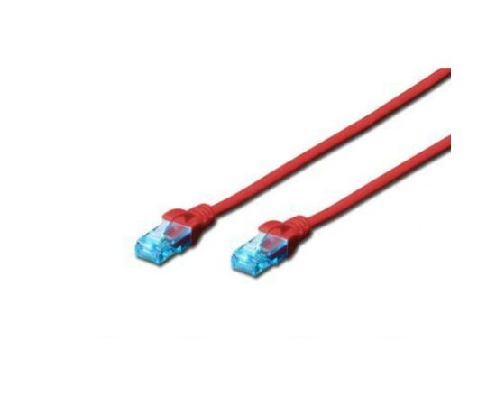 Патч-корд 2м, UTP, cat.5e, AWG 26/7, CCA, PVC, red Digitus (DK-1512-020/R)