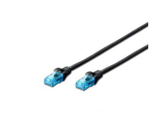 Патч-корд 2м, UTP, cat.5e, AWG 26/7, CCA, PVC, black Digitus (DK-1512-020/BL)