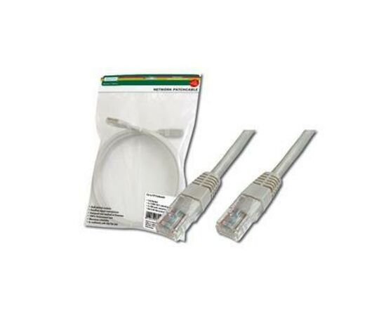 Патч-корд 15м, UTP, cat.5e, AWG 26/7, Cu, PVC, grey Digitus (DK-1511-150)