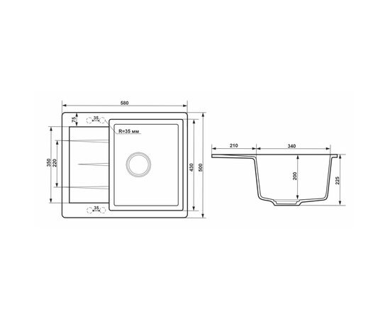 Мойка кухонная GRANADO MADRID gris (gr1608), изображение 8 Мойка кухонная GRANADO MADRID gris (gr1608), изображение 8