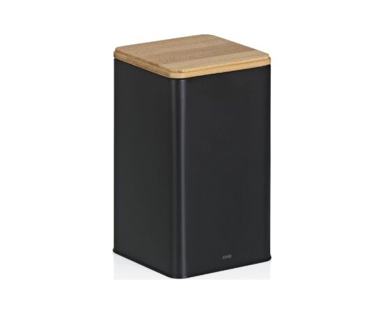 Емкость для сыпучих продуктов Kela Kiril 11.5х11.5х19 см 1.6 л чорна (17889)