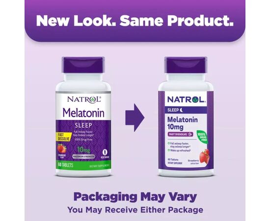 Аминокислота Natrol Мелатонин быстрорастворимый, 10 мг, вкус клубники, Melatonin (NTL-06211), изображение 3 Аминокислота Natrol Мелатонин быстрорастворимый, 10 мг, вкус клубники, Melatonin (NTL-06211), изображение 3