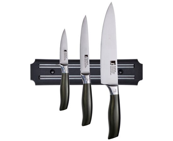 Набор ножей Bergner Midnight, 4 предмети, сталь SS3CR13 (BG-39263-GR)