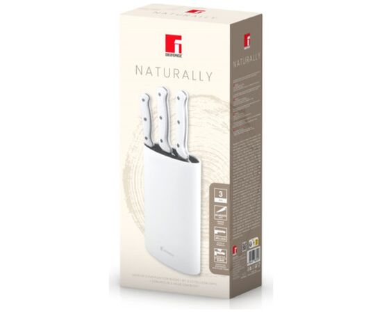 Набор ножей Bergner Naturally, 4 предмети, білий (BG-39245-WH), изображение 7 Набор ножей Bergner Naturally, 4 предмети, білий (BG-39245-WH), изображение 7