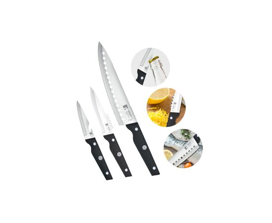 Набор ножей Bergner Pro reeco, 3 предмети (BG-41026-DBL), изображение 2 Набор ножей Bergner Pro reeco, 3 предмети (BG-41026-DBL), изображение 2