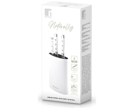 Набор ножей Bergner Naturally з підставкою, 4 предмети (BG-41051-WH), изображение 7 Набор ножей Bergner Naturally з підставкою, 4 предмети (BG-41051-WH), изображение 7