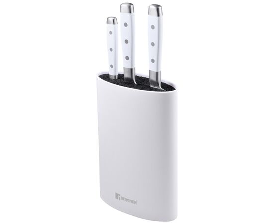 Набор ножей Bergner Naturally з підставкою, 4 предмети (BG-41051-WH)