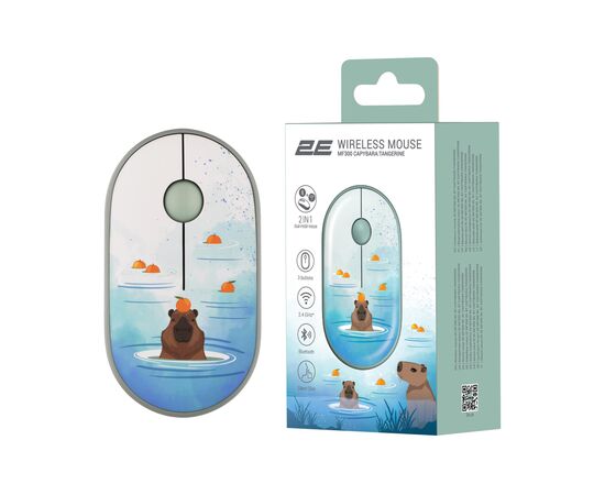 Мышка 2E MF300 CAPYBARATANGERINE Silent Wireless/Bluetooth Green (2E-MF300WCAPIBARAGN), изображение 7 Мышка 2E MF300 CAPYBARATANGERINE Silent Wireless/Bluetooth Green (2E-MF300WCAPIBARAGN), изображение 7