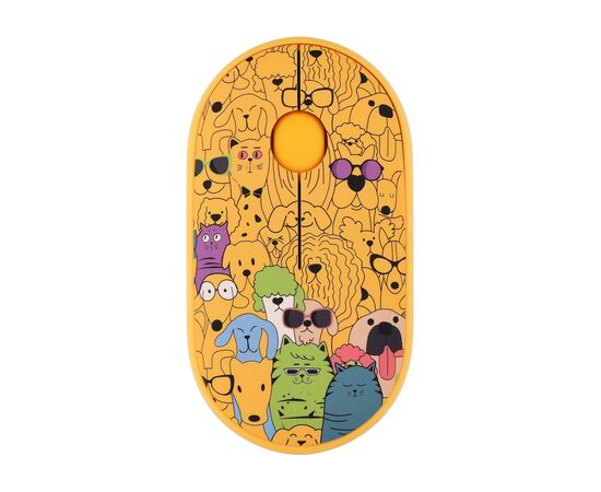 Мышка 2E MF300 PETSCATS&DOGS Silent Wireless/Bluetooth Yellow (2E-MF300WPETSYW)