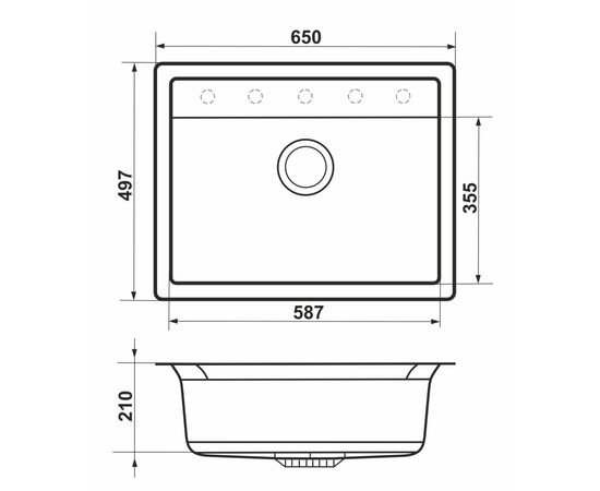 Мийка кухонна GRANADO ARTES marron з сифоном (gr3606), зображення 7 Мийка кухонна GRANADO ARTES marron з сифоном (gr3606), зображення 7