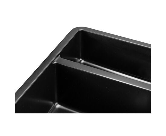 Мойка кухонная GRANADO Under top DOUBLE black shine (gr3401), изображение 4 Мойка кухонная GRANADO Under top DOUBLE black shine (gr3401), изображение 4