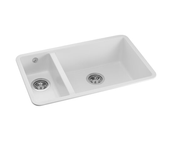 Мойка кухонная GRANADO Under top DOUBLE white (gr3405), изображение 2