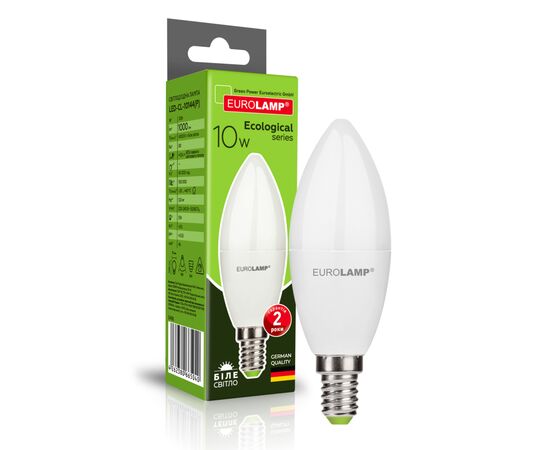 Лампочка Eurolamp ECO "Р" CL 10W 1000 lm E14 4000K (LED-CL-10144(P)), изображение 2 Лампочка Eurolamp ECO "Р" CL 10W 1000 lm E14 4000K (LED-CL-10144(P)), изображение 2