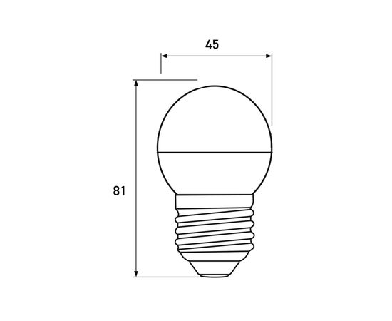 Лампочка Eurolamp LED ECO серия "P" G45 7W 700Lm E27 4000K (LED-G45-07274(P)), изображение 3 Лампочка Eurolamp LED ECO серия "P" G45 7W 700Lm E27 4000K (LED-G45-07274(P)), изображение 3