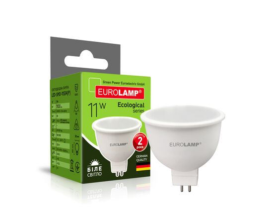 Лампочка Eurolamp LED SMD MR16 11W GU5.3 4000K (LED-SMD-11534(P)), изображение 2 Лампочка Eurolamp LED SMD MR16 11W GU5.3 4000K (LED-SMD-11534(P)), изображение 2