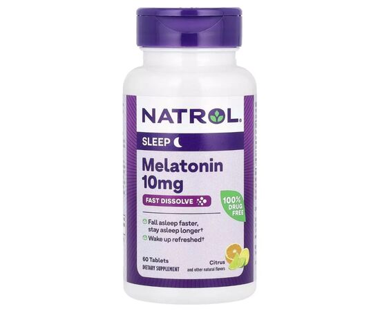 Аминокислота Natrol Мелатонин быстрорастворимый, 10 мг, вкус цитрусовый, Melat (NTL-07668)