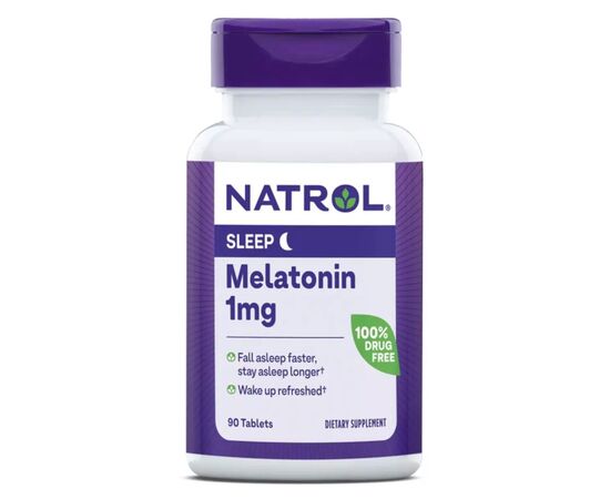 Амінокислота Natrol Мелатонін, 1 мг, Melatonin, 90 таблеток (NTL-00465), зображення 4 Амінокислота Natrol Мелатонін, 1 мг, Melatonin, 90 таблеток (NTL-00465), зображення 4