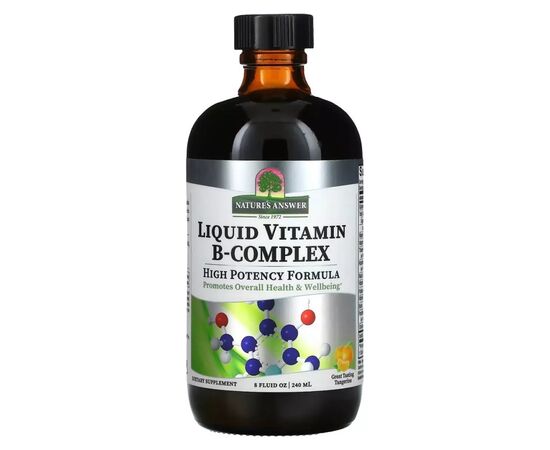 Вітамін Nature's Answer Рідкий комплекс вітамінів групи B, смак мандарину, Liquid (NTA-26105)
