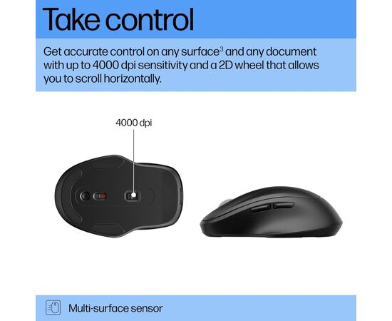 Мышка HP 510 Ultra-Fast Rechargeable Wireless Black (9C2F6AA), изображение 3 Мышка HP 510 Ultra-Fast Rechargeable Wireless Black (9C2F6AA), изображение 3