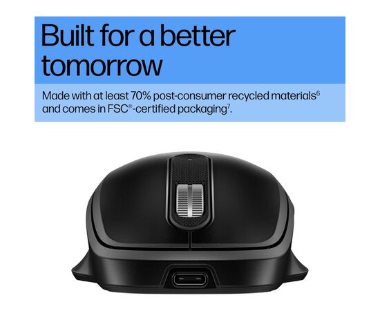 Мышка HP 510 Ultra-Fast Rechargeable Wireless Black (9C2F6AA), изображение 4 Мышка HP 510 Ultra-Fast Rechargeable Wireless Black (9C2F6AA), изображение 4
