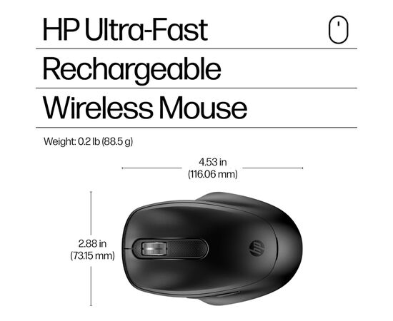 Мышка HP 510 Ultra-Fast Rechargeable Wireless Black (9C2F6AA), изображение 8 Мышка HP 510 Ultra-Fast Rechargeable Wireless Black (9C2F6AA), изображение 8