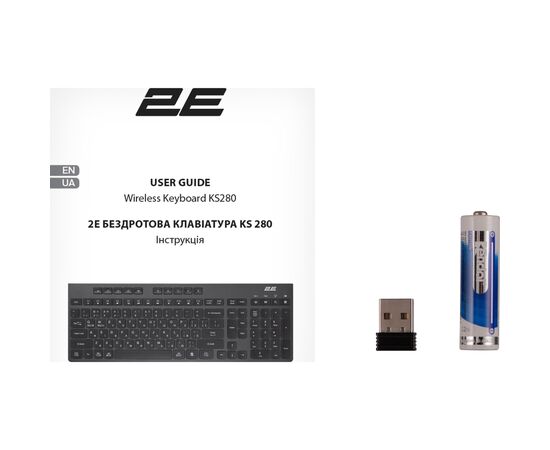 Клавиатура 2E KS280 Wireless/Bluetooth Black-Gray (2E-KS280WBGR_UA), изображение 9 Клавиатура 2E KS280 Wireless/Bluetooth Black-Gray (2E-KS280WBGR_UA), изображение 9