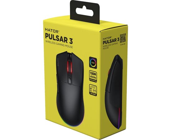 Мишка Hator Pulsar 3 Wireless Black (HTM630), зображення 6 Мишка Hator Pulsar 3 Wireless Black (HTM630), зображення 6