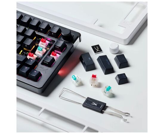 Клавиатура HyperX Alloy Rise 75 PBT HX Red Wireless UA Black (91Y91AA), изображение 9 Клавиатура HyperX Alloy Rise 75 PBT HX Red Wireless UA Black (91Y91AA), изображение 9