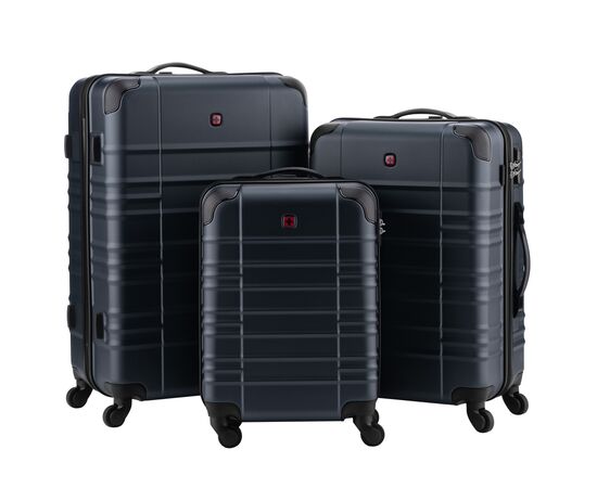 Набор чемоданов Wenger Amplar 3 в 1 (S,M,L) пластик, 4 колеса, синій (653150), изображение 2 Набор чемоданов Wenger Amplar 3 в 1 (S,M,L) пластик, 4 колеса, синій (653150), изображение 2
