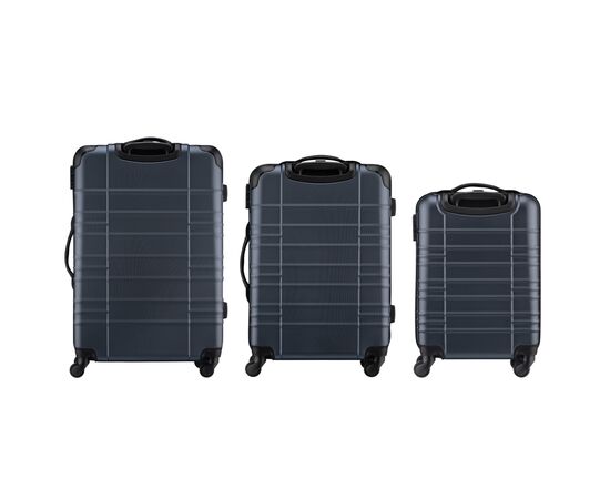 Набор чемоданов Wenger Amplar 3 в 1 (S,M,L) пластик, 4 колеса, синій (653150), изображение 4 Набор чемоданов Wenger Amplar 3 в 1 (S,M,L) пластик, 4 колеса, синій (653150), изображение 4