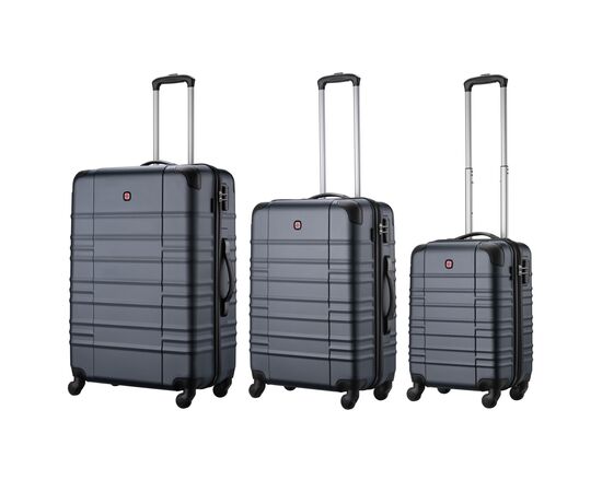 Набір валіз Wenger Amplar 3 в 1 (S,M,L) пластик, 4 колеса, синій (653150)