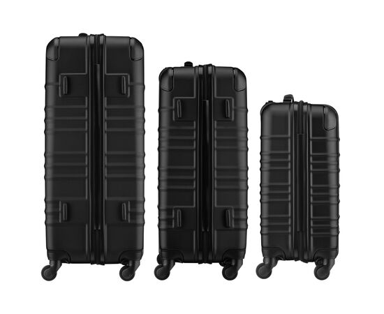 Набор чемоданов Wenger Amplar 3 в 1 (S,M,L) пластик, 4 колеса, чорний (653149), изображение 6 Набор чемоданов Wenger Amplar 3 в 1 (S,M,L) пластик, 4 колеса, чорний (653149), изображение 6
