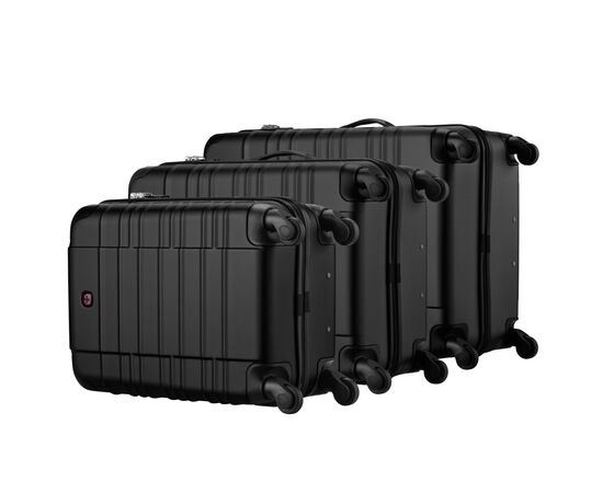 Набор чемоданов Wenger Amplar 3 в 1 (S,M,L) пластик, 4 колеса, чорний (653149), изображение 7 Набор чемоданов Wenger Amplar 3 в 1 (S,M,L) пластик, 4 колеса, чорний (653149), изображение 7