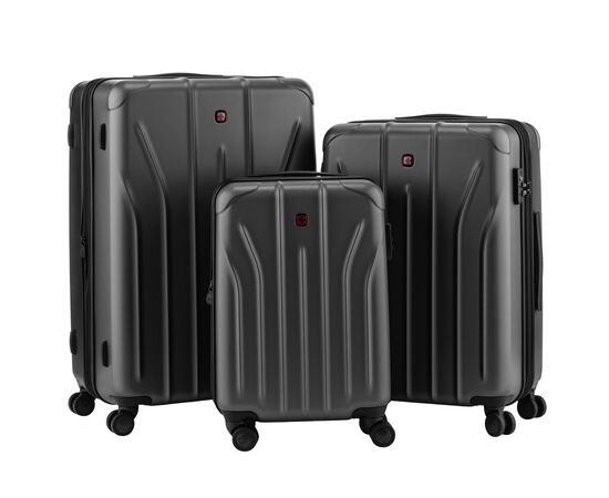 Набор чемоданов Wenger Oryson 3 в 1 (S,M,L) пластик, 4 колеса, сірий (653212), изображение 2 Набор чемоданов Wenger Oryson 3 в 1 (S,M,L) пластик, 4 колеса, сірий (653212), изображение 2