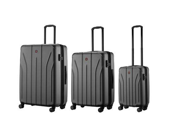 Набір валіз Wenger Oryson 3 в 1 (S,M,L) пластик, 4 колеса, сірий (653212)