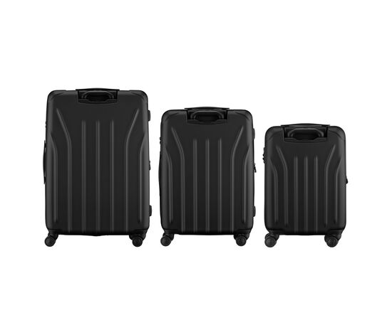 Набор чемоданов Wenger Oryson 3 в 1 (S,M,L) пластик, 4 колеса, чорний (653171), изображение 4 Набор чемоданов Wenger Oryson 3 в 1 (S,M,L) пластик, 4 колеса, чорний (653171), изображение 4