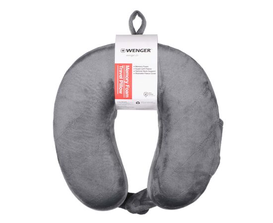 Туристична подушка Wenger Memory Foam Travel Neck Pillow, сірий (611884)