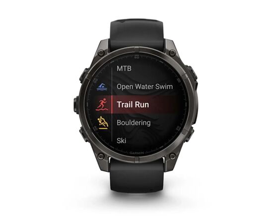 Смарт-часы Garmin fenix 8 47mm, AMOLED, Saph, CrbnGryTi/Blk, Blk/PebbleGryBnd, GPS (010-02904-21), изображение 10 Смарт-часы Garmin fenix 8 47mm, AMOLED, Saph, CrbnGryTi/Blk, Blk/PebbleGryBnd, GPS (010-02904-21), изображение 10