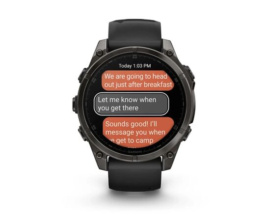 Смарт-часы Garmin fenix 8 47mm, AMOLED, Saph, CrbnGryTi/Blk, Blk/PebbleGryBnd, GPS (010-02904-21), изображение 7 Смарт-часы Garmin fenix 8 47mm, AMOLED, Saph, CrbnGryTi/Blk, Blk/PebbleGryBnd, GPS (010-02904-21), изображение 7