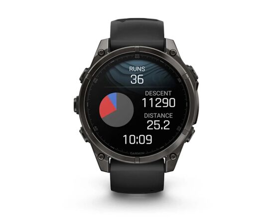 Смарт-часы Garmin fenix 8 47mm, AMOLED, Saph, CrbnGryTi/Blk, Blk/PebbleGryBnd, GPS (010-02904-21), изображение 8 Смарт-часы Garmin fenix 8 47mm, AMOLED, Saph, CrbnGryTi/Blk, Blk/PebbleGryBnd, GPS (010-02904-21), изображение 8