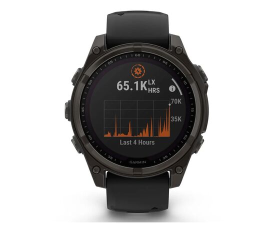 Смарт-часы Garmin fenix 8 47mm,Saph Solar,CrbnGry Ti/Blk,Blk/PblGryBnd (010-02906-11), изображение 8 Смарт-часы Garmin fenix 8 47mm,Saph Solar,CrbnGry Ti/Blk,Blk/PblGryBnd (010-02906-11), изображение 8