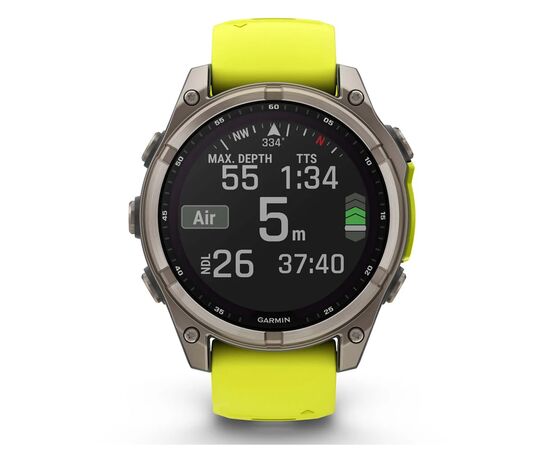 Смарт-часы Garmin fenix 8 47mm,Saph Solar, BareTi/Graphite,AmpYe/GrphBnd (010-02906-21), изображение 8 Смарт-часы Garmin fenix 8 47mm,Saph Solar, BareTi/Graphite,AmpYe/GrphBnd (010-02906-21), изображение 8