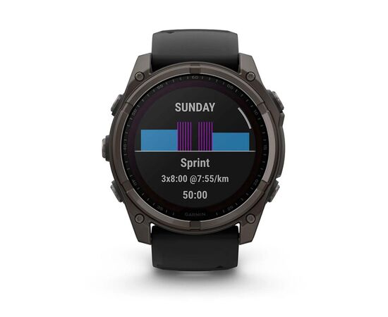 Смарт-часы Garmin fenix 8 51mm,Saph Solar,CrbnGry Ti/Blk,Blk/PblGryBnd (010-02907-11), изображение 4 Смарт-часы Garmin fenix 8 51mm,Saph Solar,CrbnGry Ti/Blk,Blk/PblGryBnd (010-02907-11), изображение 4