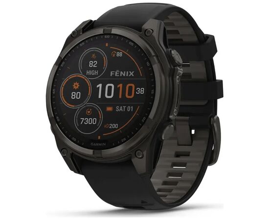 Смарт-годинник Garmin fenix 8 51mm,Saph Solar,CrbnGry Ti/Blk,Blk/PblGryBnd (010-02907-11)