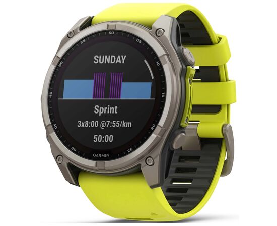 Смарт-часы Garmin fenix 8 51mm,Saph Solar, BareTi/Graphite,AmpYe/GrphBnd (010-02907-21), изображение 10 Смарт-часы Garmin fenix 8 51mm,Saph Solar, BareTi/Graphite,AmpYe/GrphBnd (010-02907-21), изображение 10